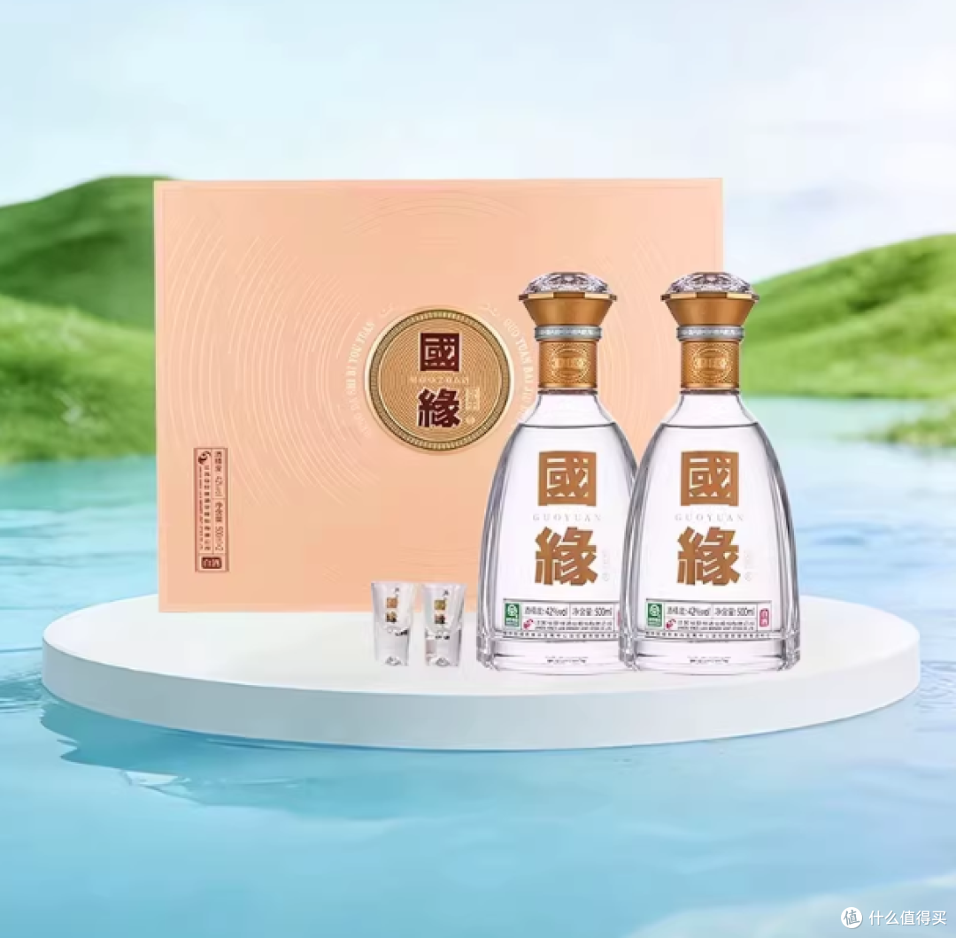 今世缘国缘对开42度柔雅型白酒500ml*2瓶