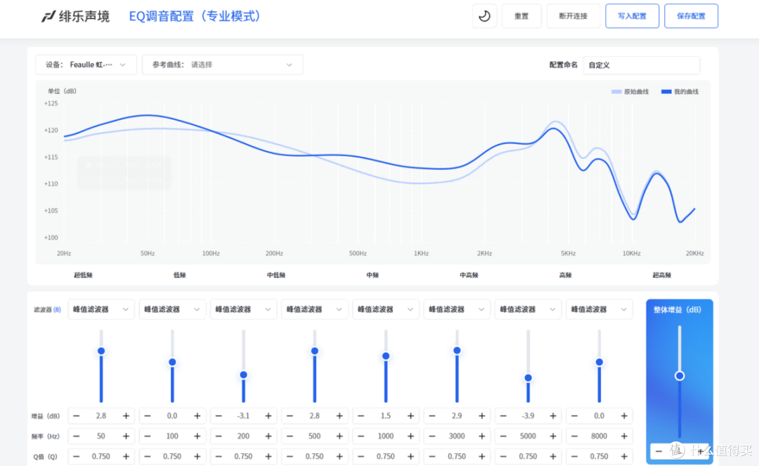 提供强大的EQ调节平台!评测绯乐虹Type-c接口有线降噪耳机