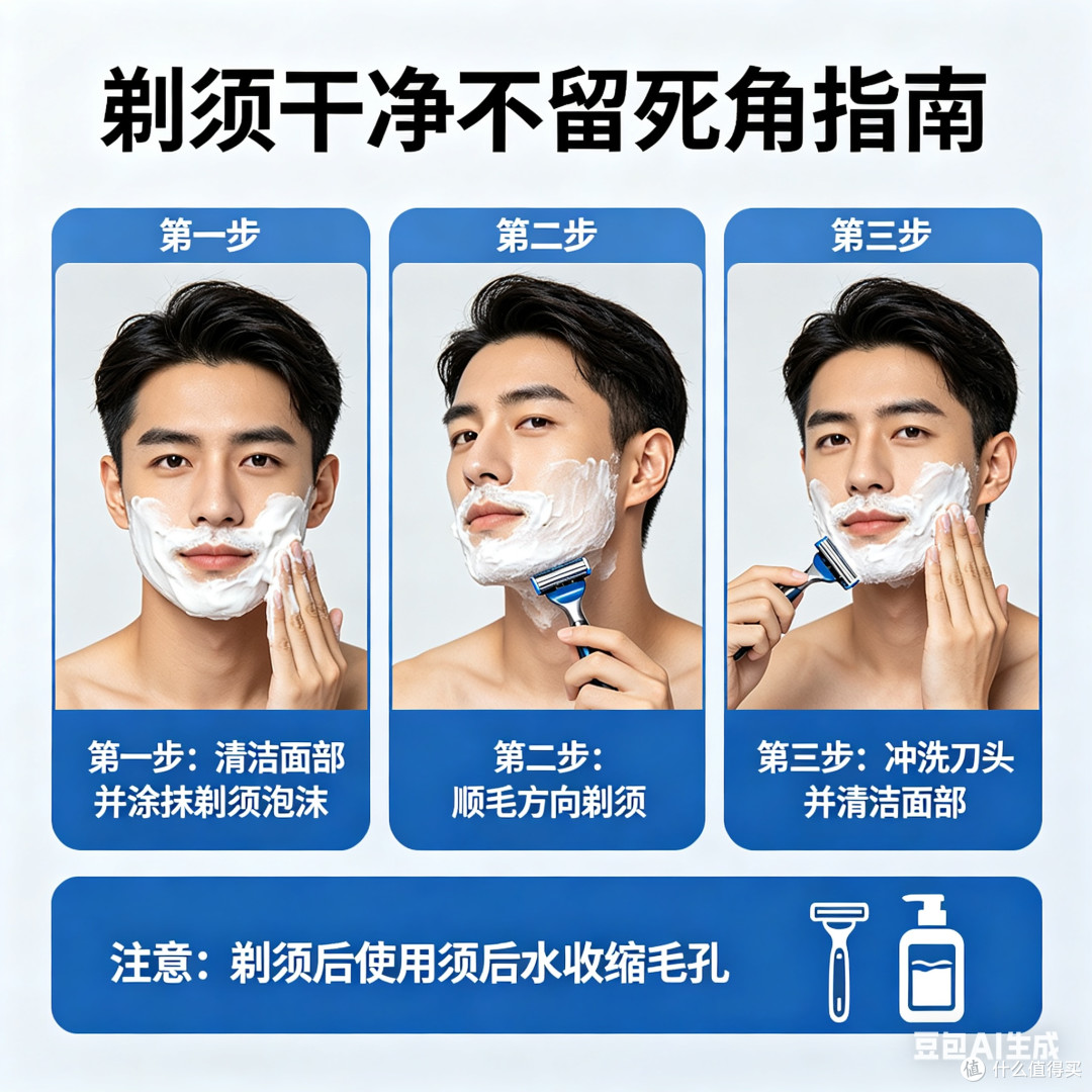剃须技巧：准备、手法与细节