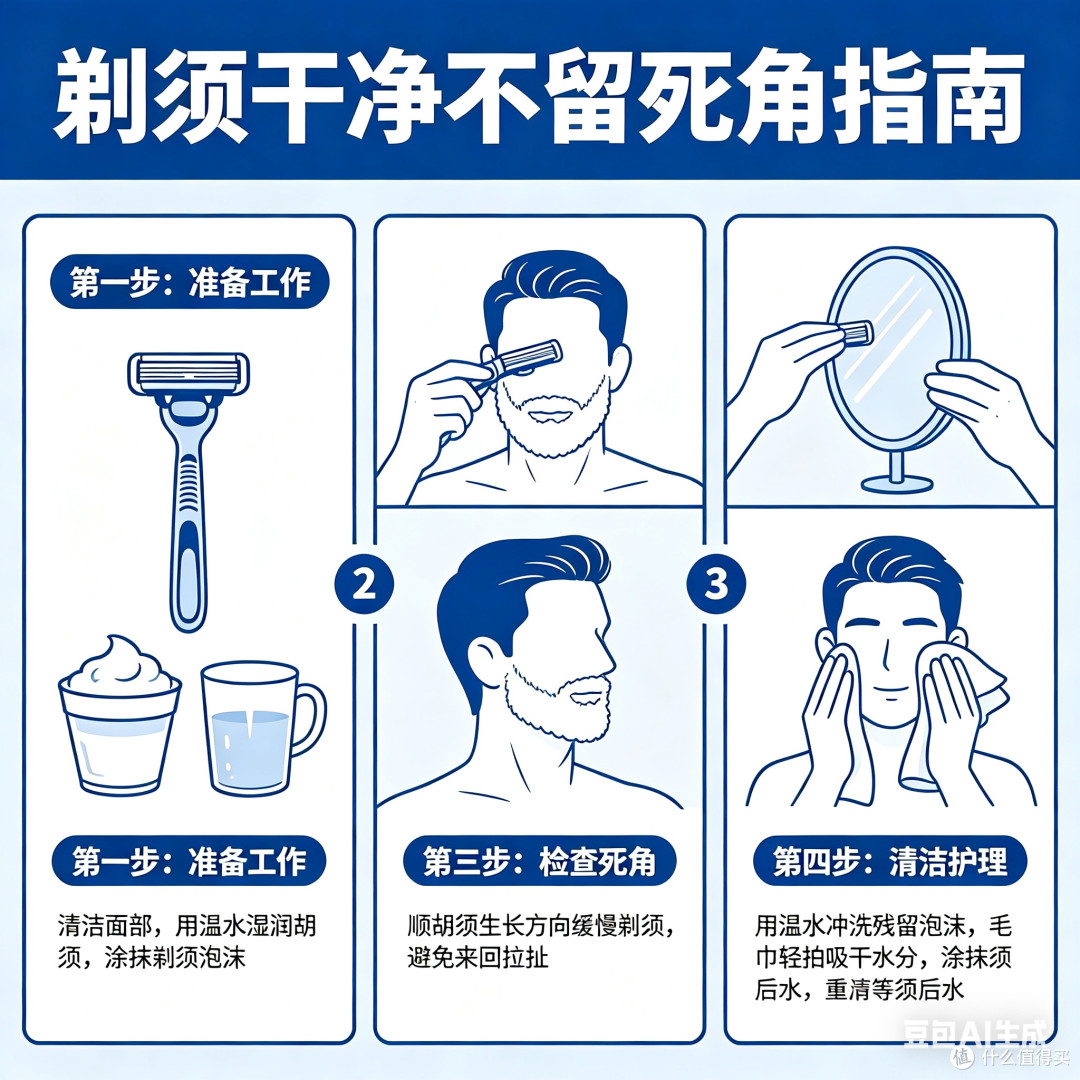 剃须技巧：准备、手法与细节