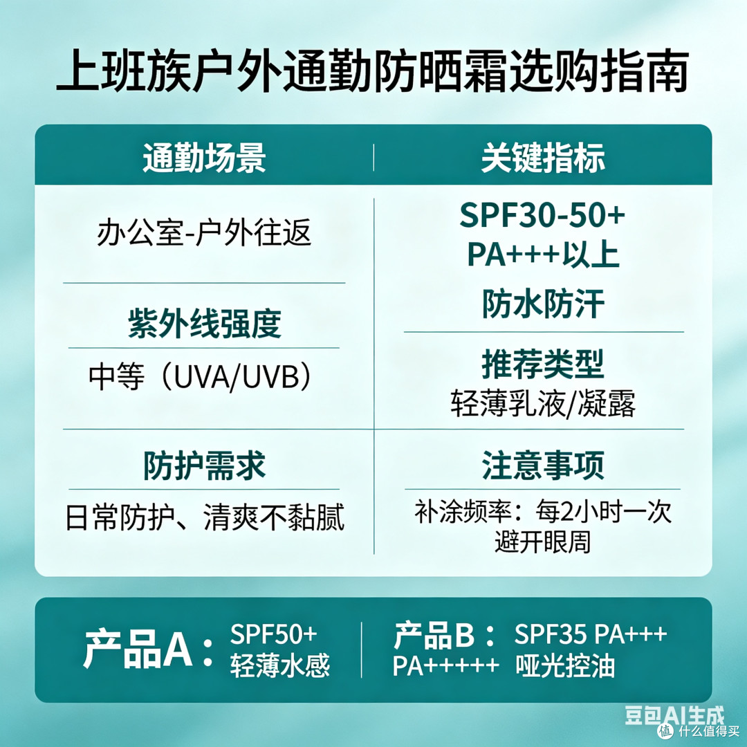 通勤防晒霜怎么选?高效防光老化