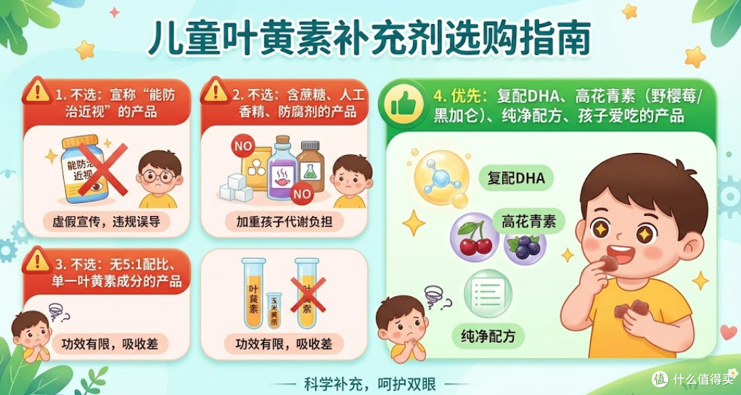 家长别再选错儿童叶黄素!3-12岁儿童叶黄素产品权威对比表