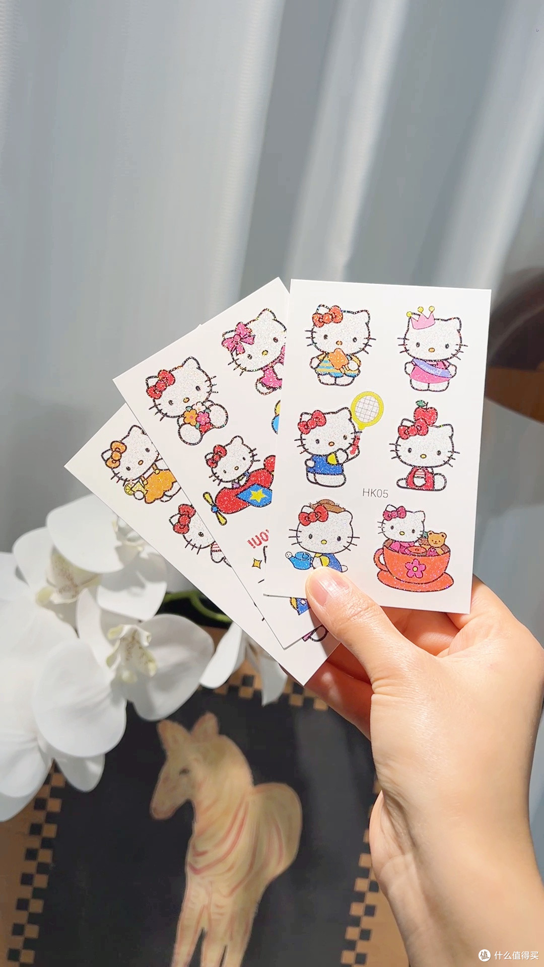 凯蒂猫闪粉贴，甜妹的梦幻周边