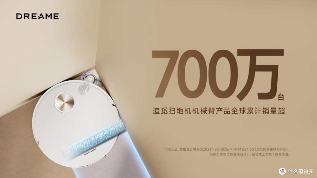 搭载追觅全球首创仿生机械臂技术的扫地机产品销量已突破700万台
