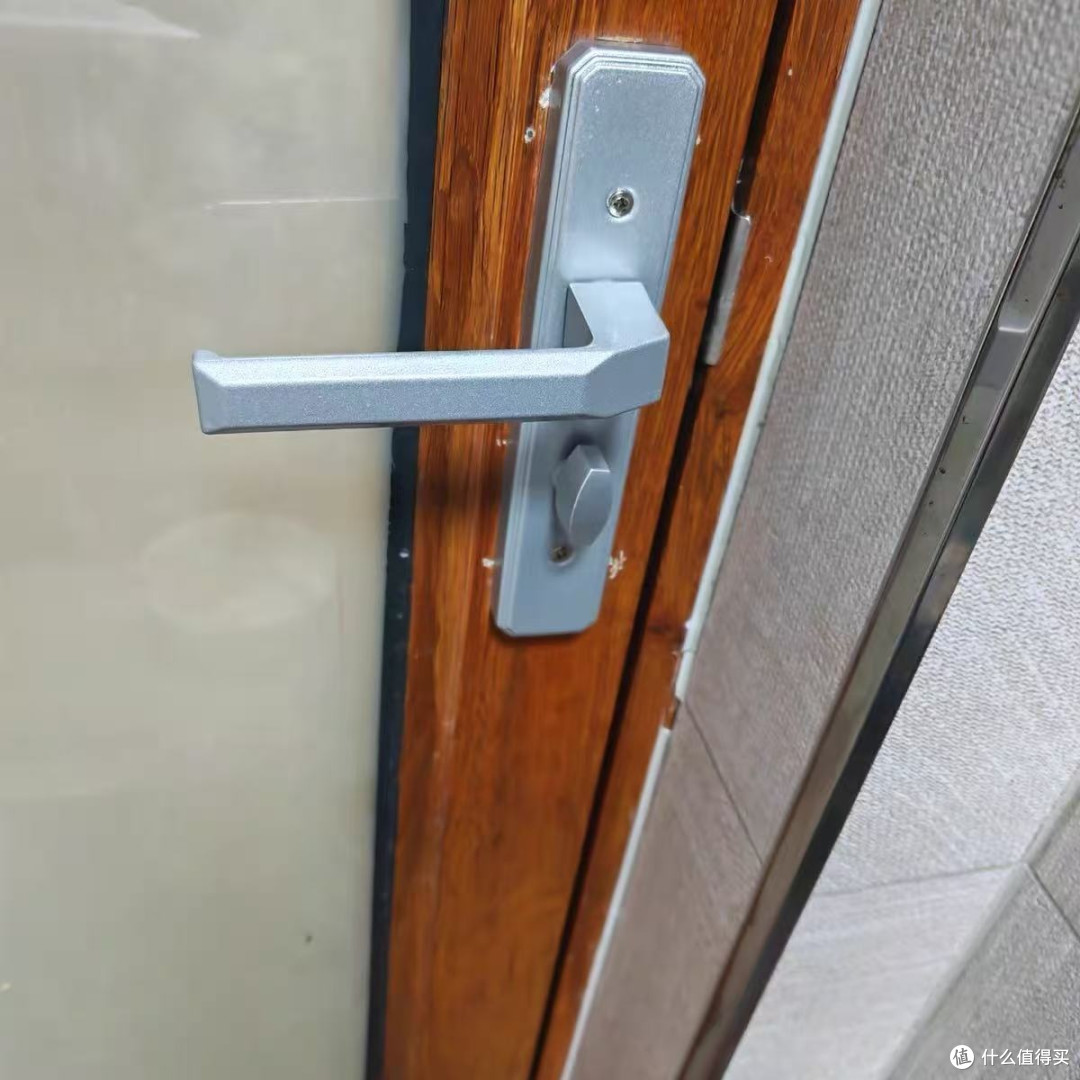 卫生间单舌静音门锁,黑色铝合金,玻璃门把手超百搭!
