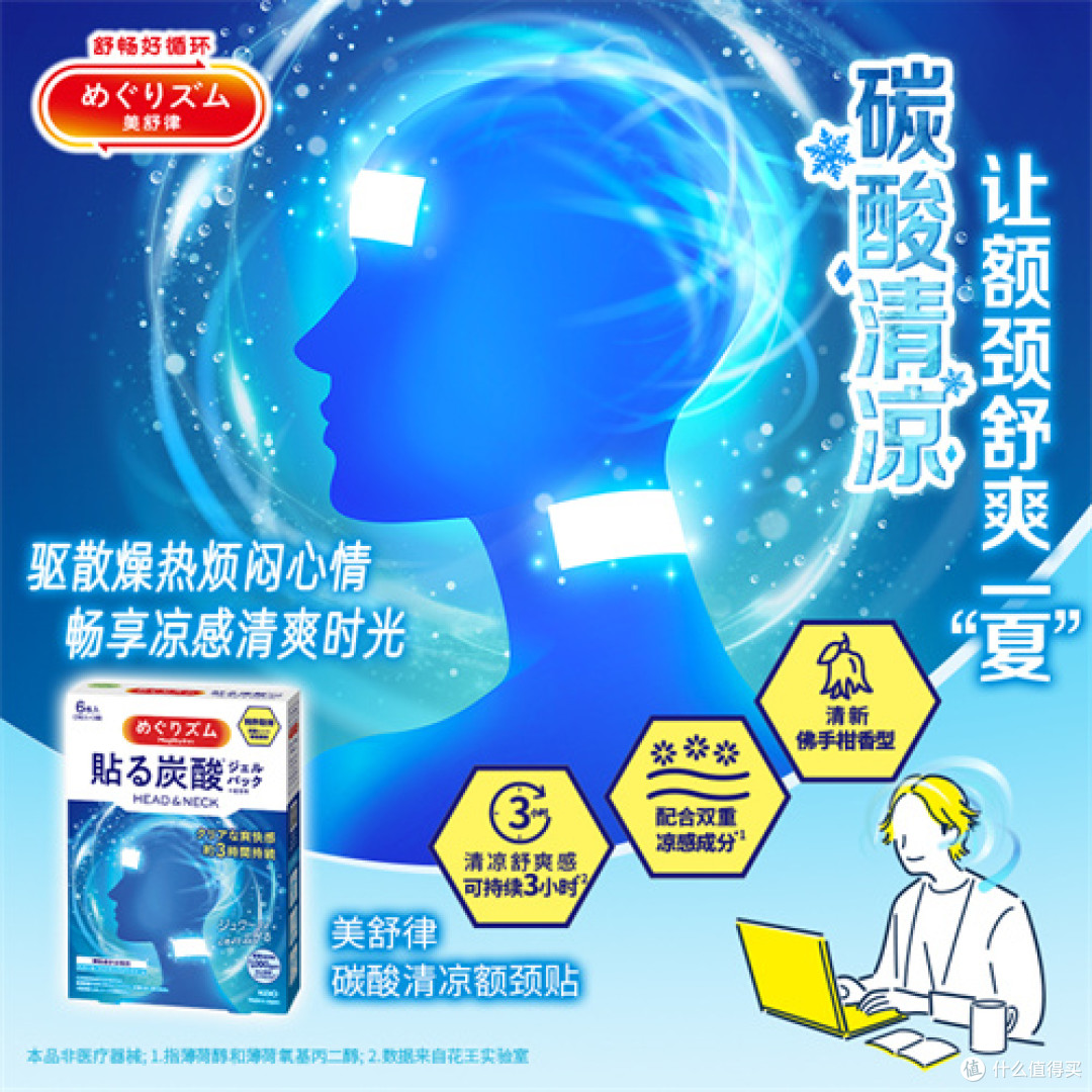 让额颈舒爽一“夏” 花王“美舒律碳酸清凉额颈贴”重磅上市