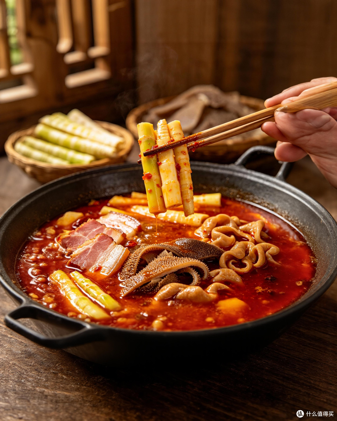 重庆春天的味道:野菜与腊肉