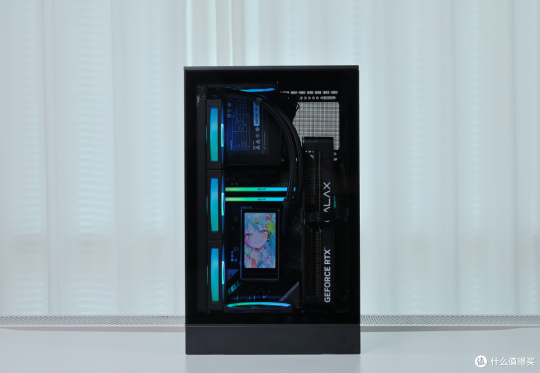 能打好看桌面立式小钢炮:98X3D+B850M电竞雕+5080黑金+CH270机箱