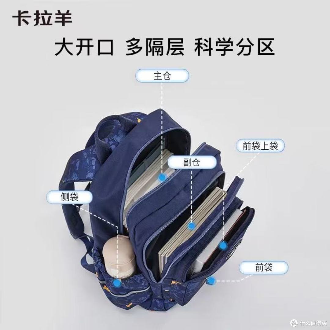 减负护脊天花板🎒卡拉羊书包从小学背到中学