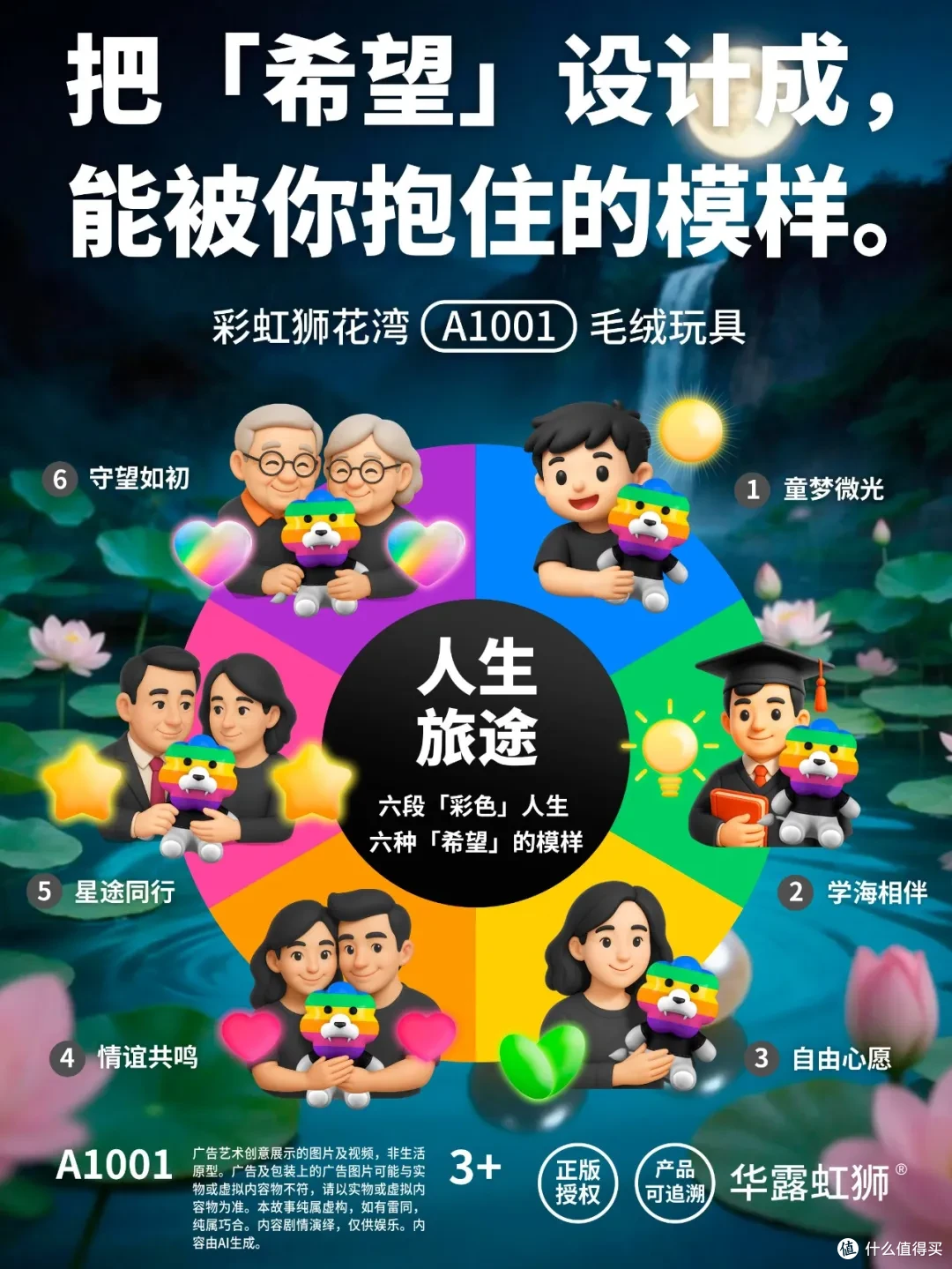 睡前故事:既入画屏里,何不慢赏心,「彩虹狮花湾」毛绒玩具