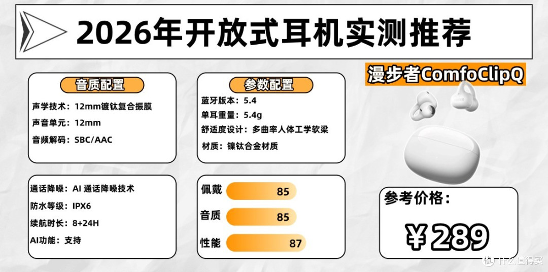 开放式耳机音质哪个好?2026年十大公认音质好的开放耳机推荐