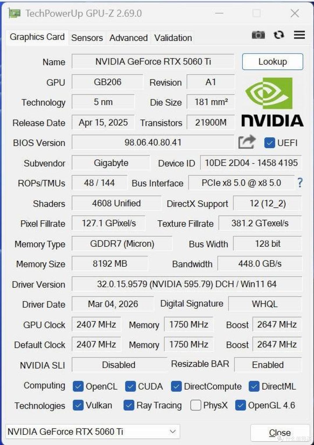 纯白装机新宠:技嘉RTX 5060 Ti AERO OC 8G显卡