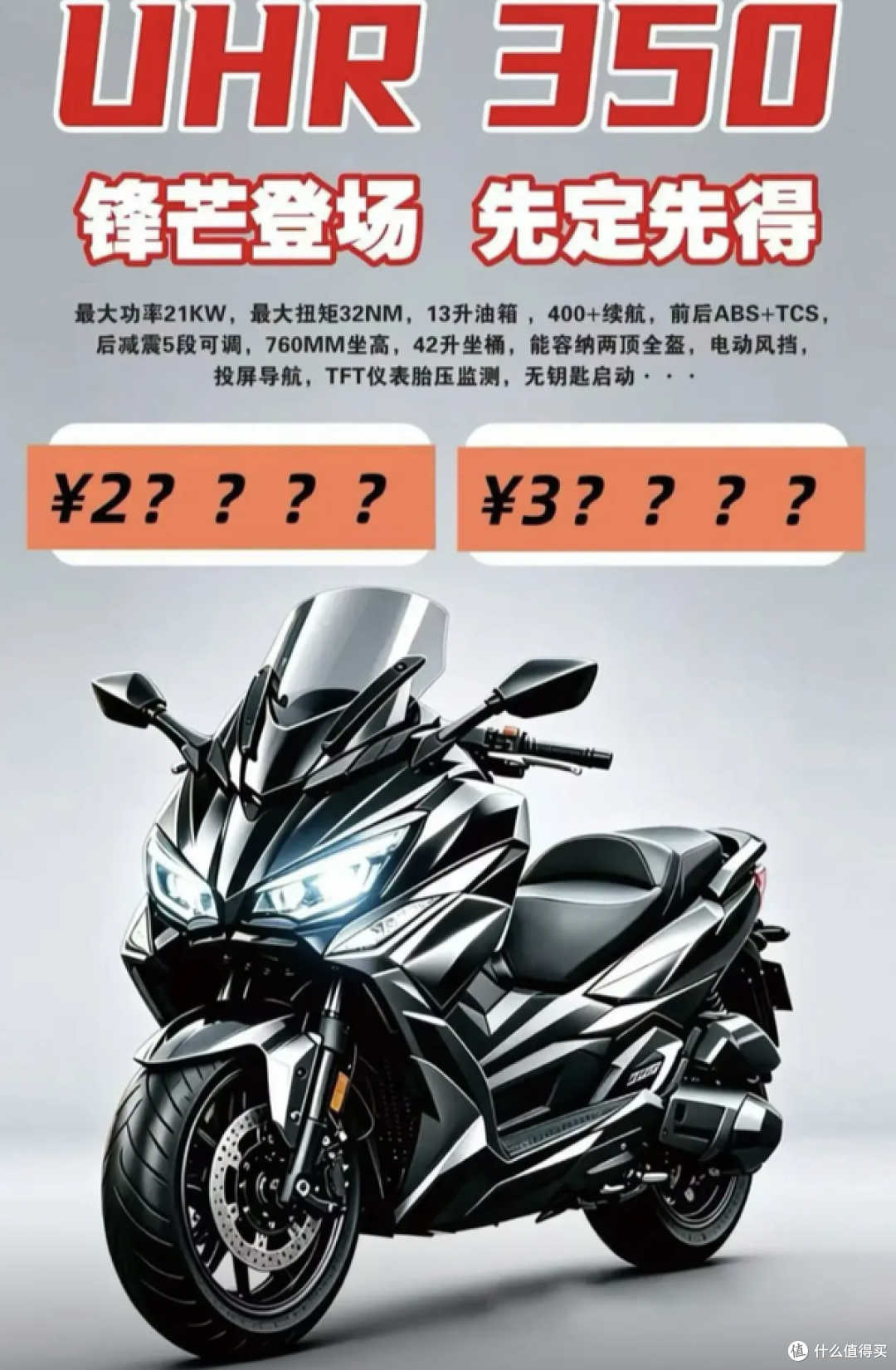 UHR350海报都出来了?豪爵首款350踏板或将上市,直接对标佛沙350