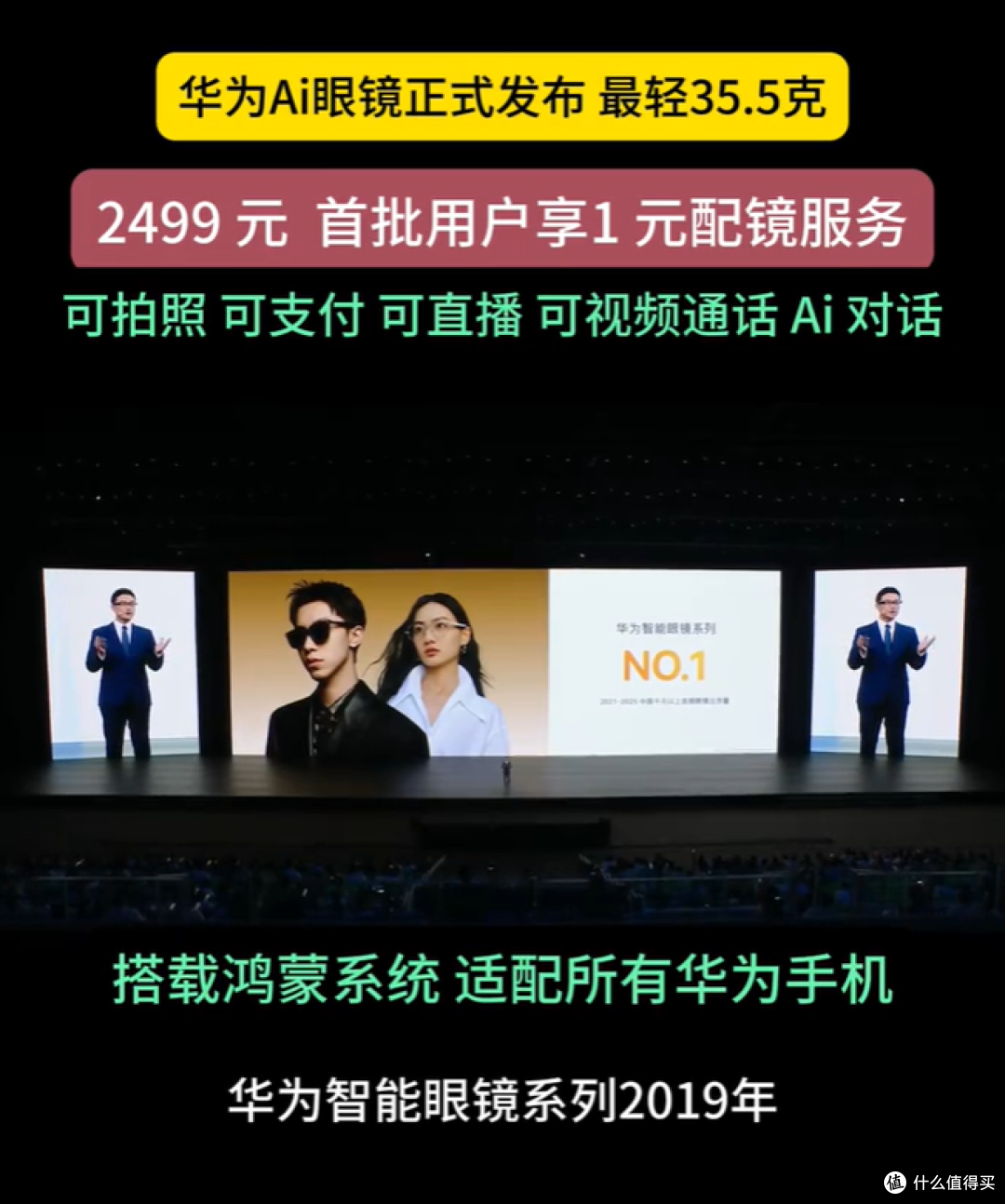 2499元买个盲操神器?华为这款能听歌能抓拍的AI眼镜,有点东西!