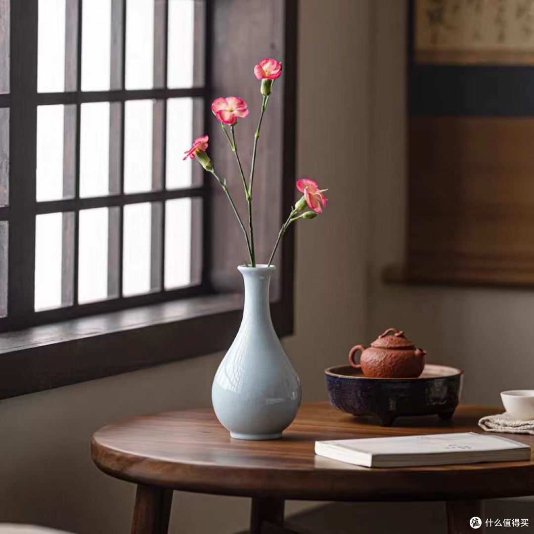 汝山明玉壶春花瓶|天青入瓷,把大宋雅致搬进客厅✨