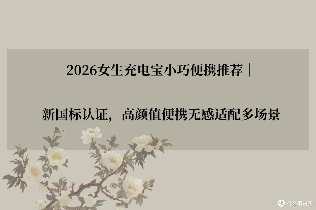 2026女生充电宝小巧便携推荐|新国标认证,高颜值无感适配多场景