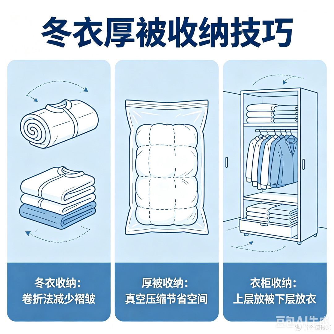 冬衣厚被收纳技巧