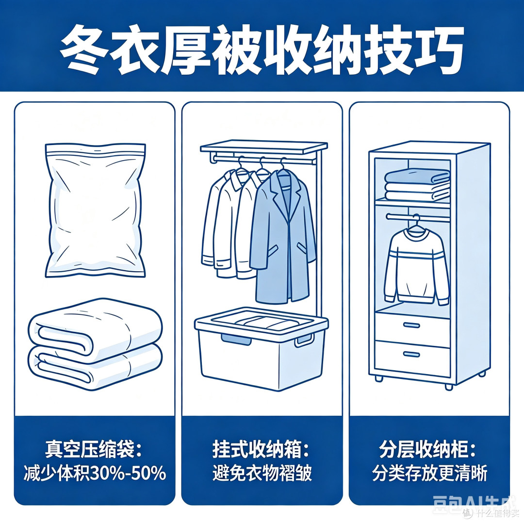冬衣厚被收纳技巧