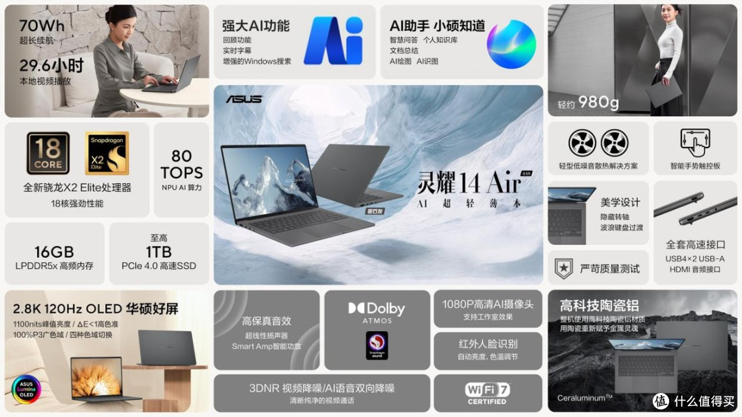 AI创作新境!全新华硕灵耀Air系列、ProArt 骁龙版震撼首发