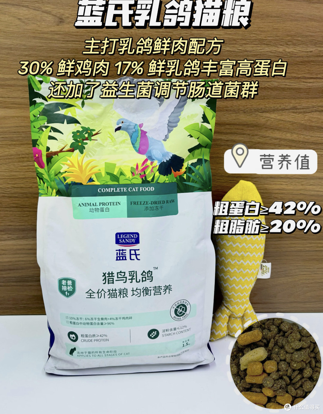 蓝氏乳鸽猫粮，适口性与肠胃友好