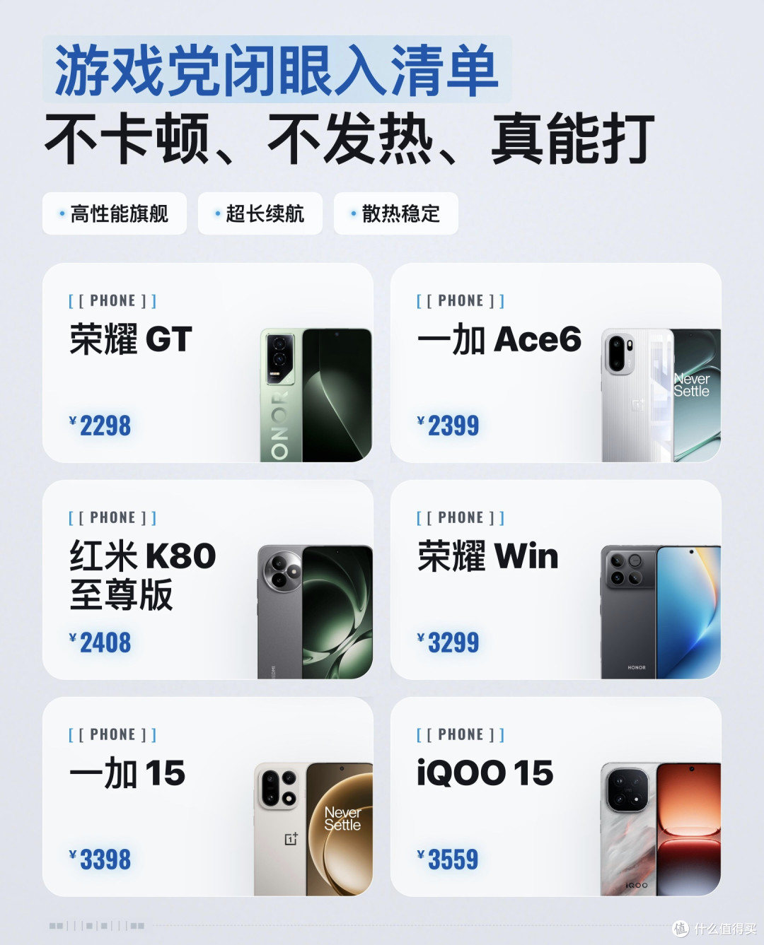 游戏党闭眼入清单!这6款性能手机真的稳