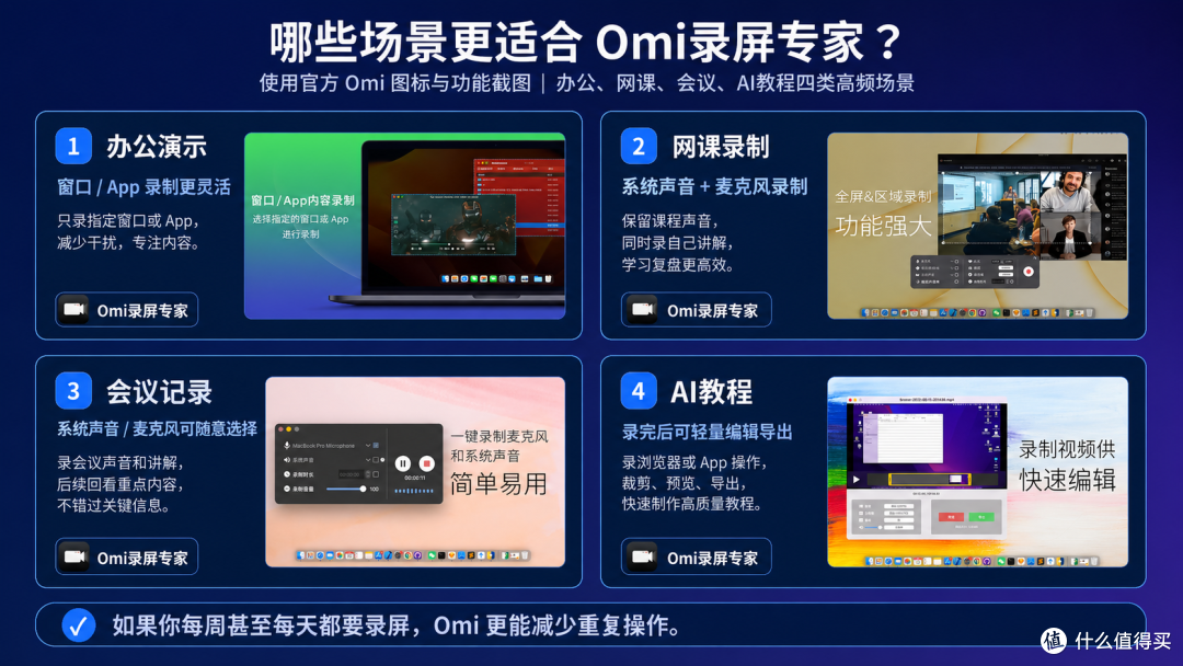 Mac怎么录屏并录系统声音?我更建议按这几个场景选工具