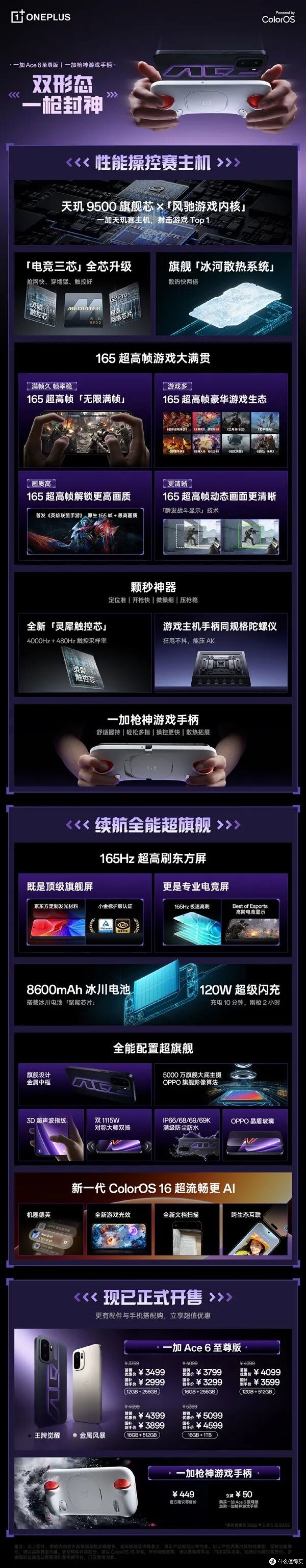 一加Ace 6至尊版:2999元,这价格是来卷死友商的吧?