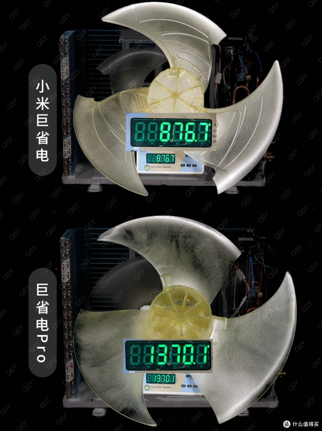 26款小米巨省电和巨省电Pro 3匹对比拆机 大双排冷凝器160W电机