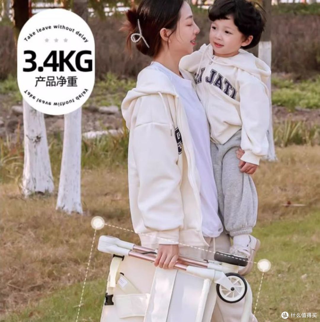 轻便推车助力旅行,semmook婴儿推车,便携易收一键操作!