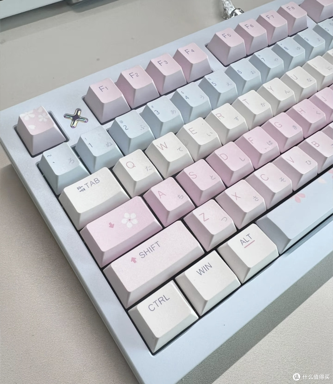 清新蓝粉桌面键盘焕新