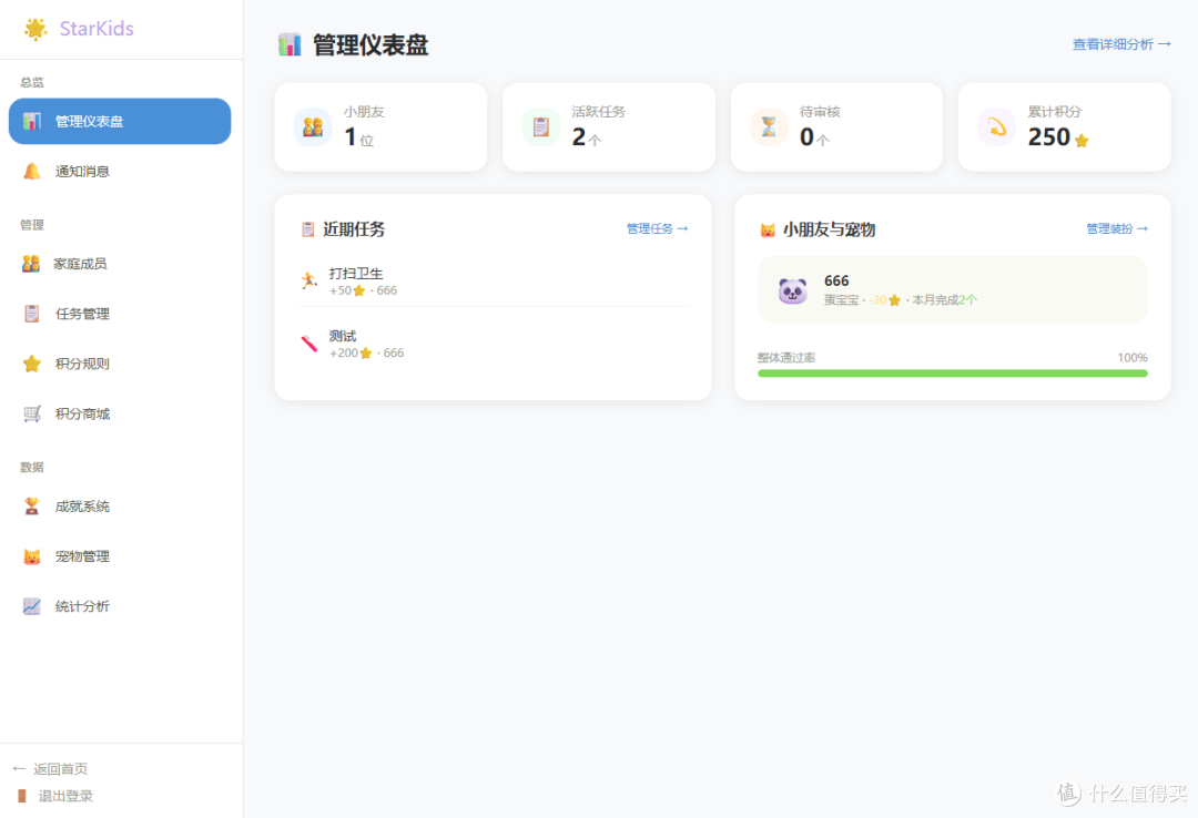 家长仪表盘