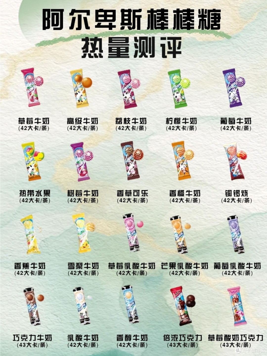 阿尔卑斯棒棒糖热量测评