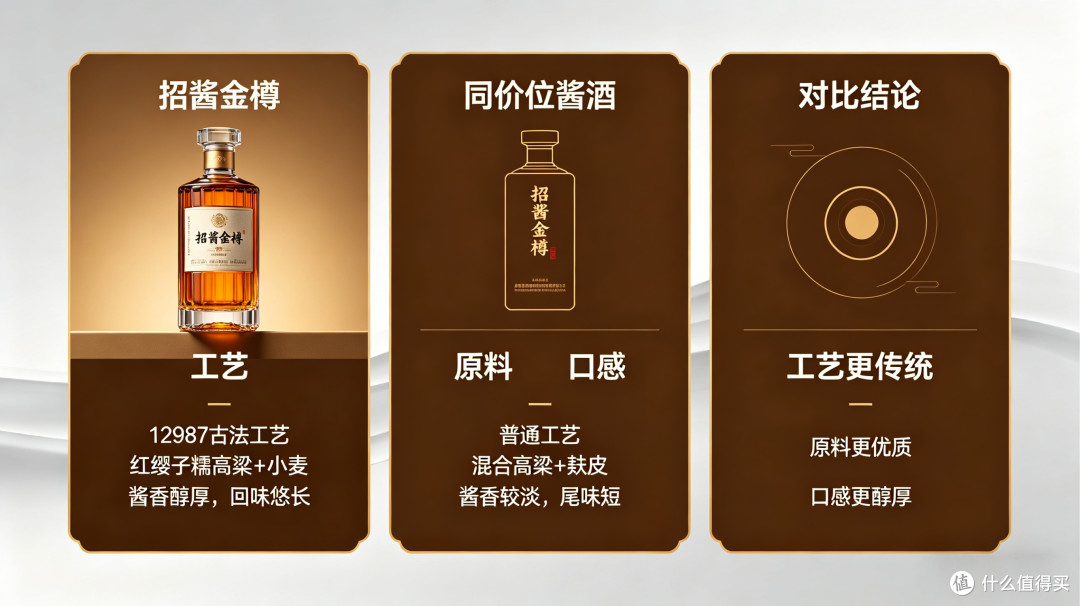 招酱金樽 vs 同价位酱酒:工艺、原料、口感对比
