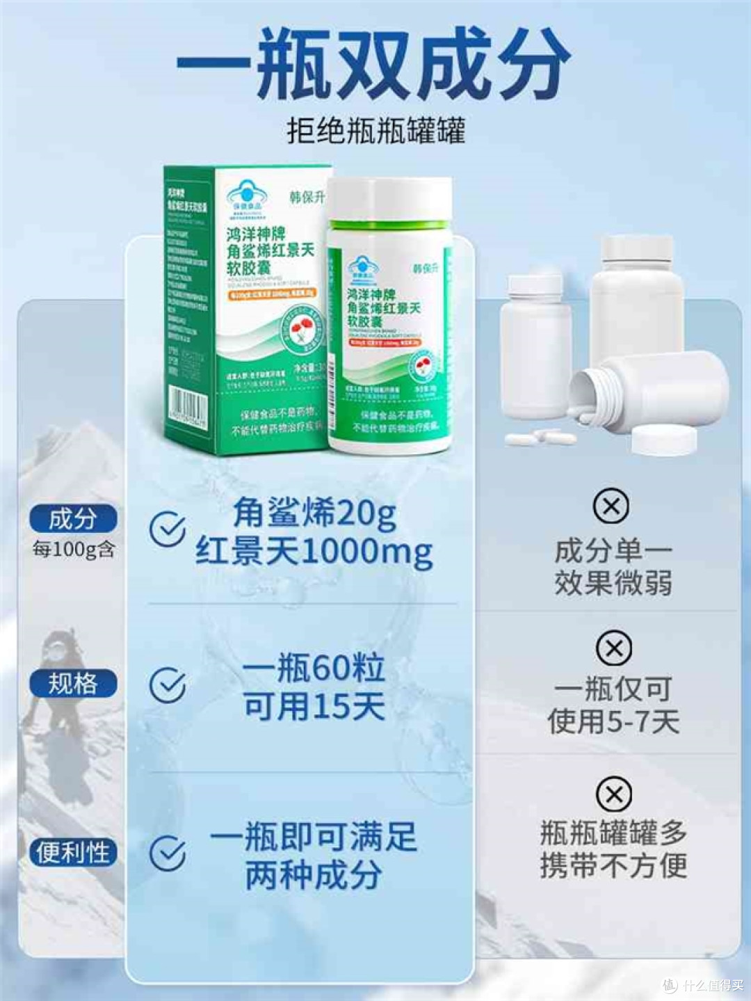 高原抗高反产品选什么品牌?角鲨烯+红景天配方温和,蓝帽认证