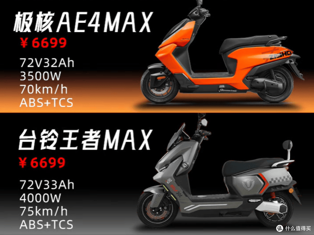 台铃王者Max大战极核AE4 Max2,高性能电摩怎么选?