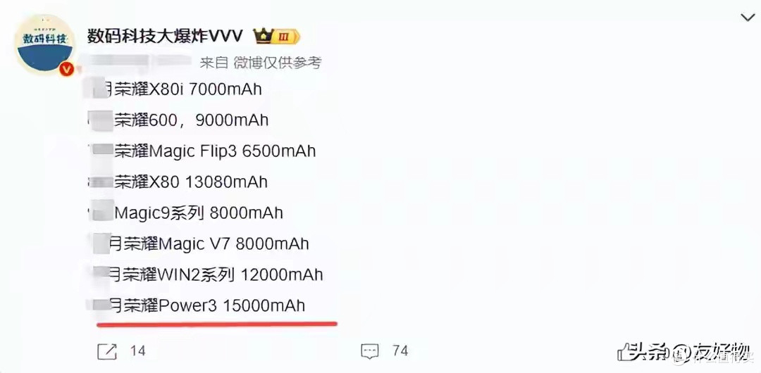 15000mAh大电池骁龙8Gen5!荣耀Power3来袭,销量有望突破300万台