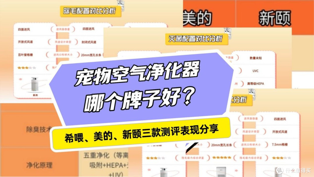 希喂、美的、新颐宠物空气净化器哪个牌子好?三款测评表现分享