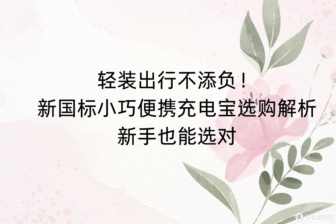 轻装出行不添负!新国标小巧便携充电宝选购解析,新手也能选对