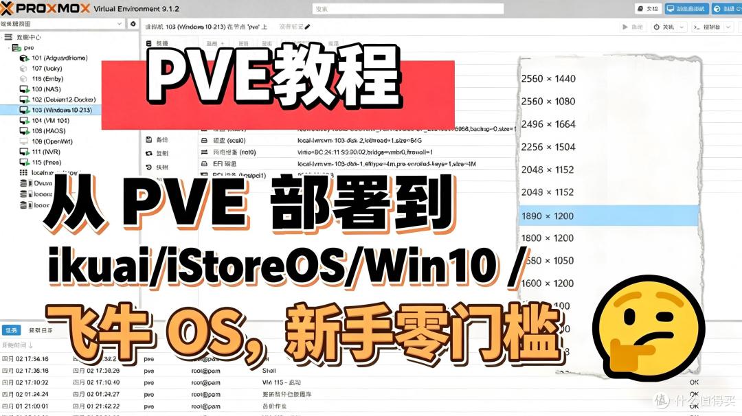 PVE教程:从PVE部署到 ikuai/iStoreOS/Win10/飞牛,新手零门槛