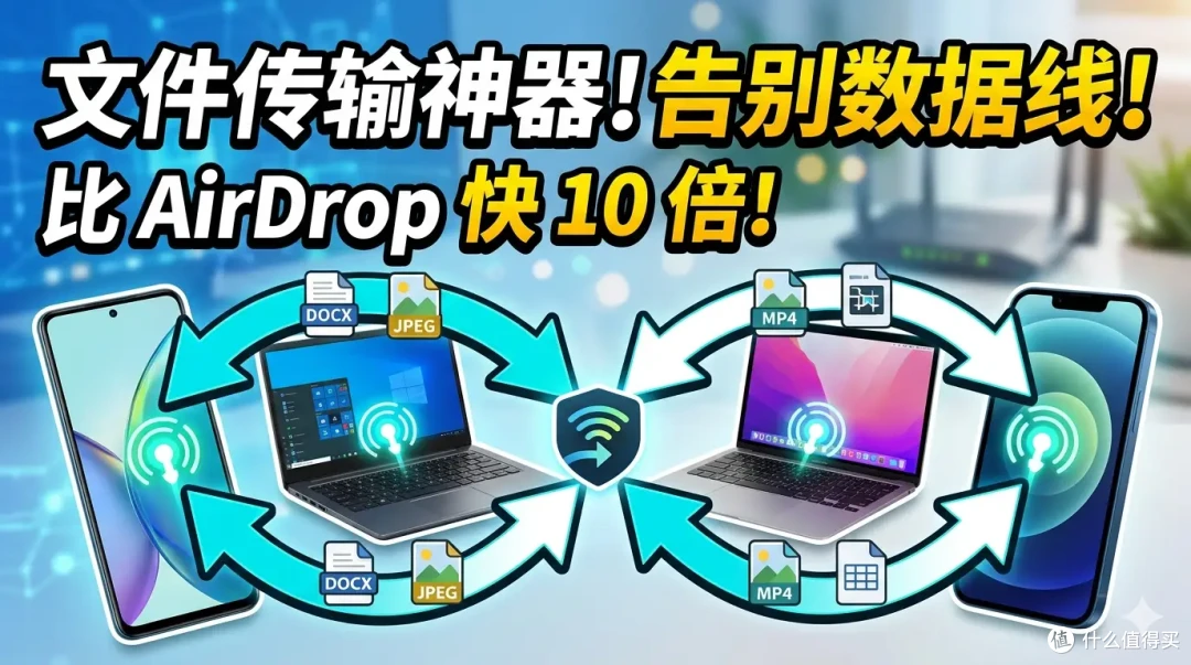 跨设备文件传输神器,告别数据线!电脑/手机/平板满速传输!