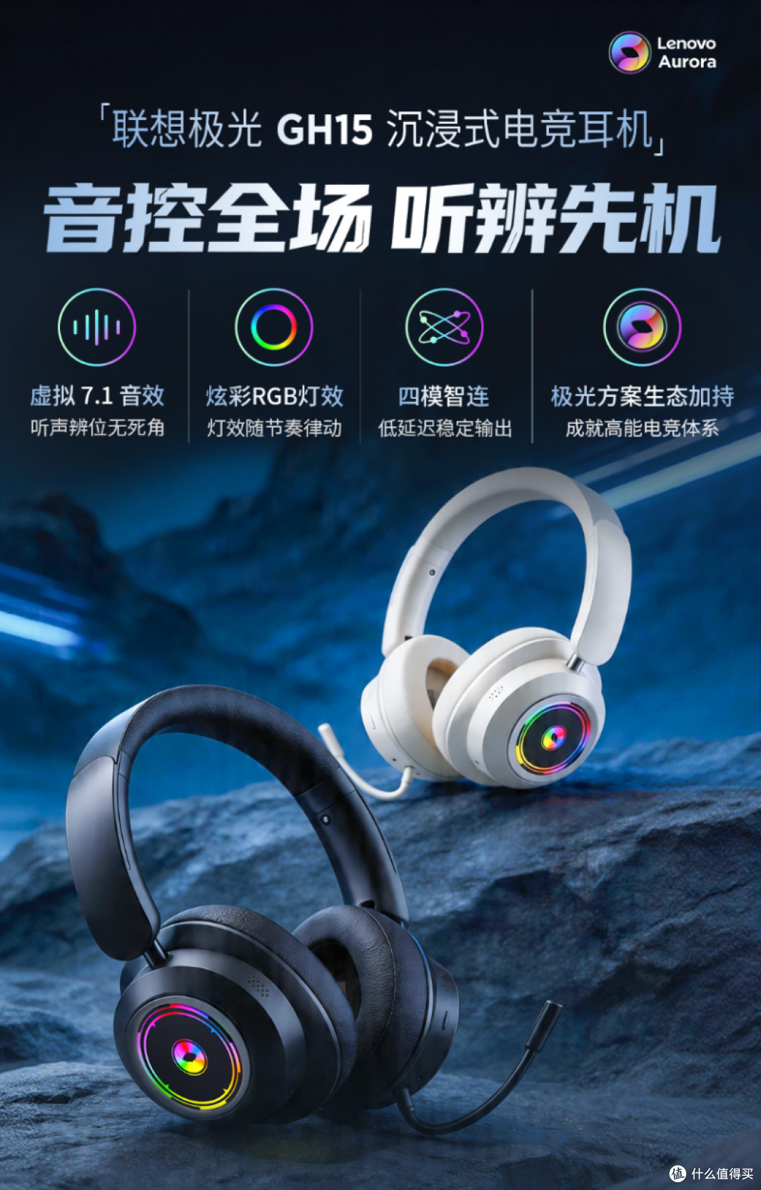 618游戏外设怎么选?联想极光GH15耳机上线,RGB神光外设生态升级