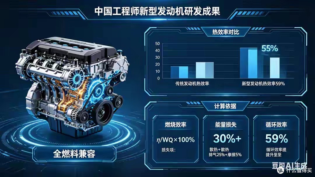 颠覆百年历史！中国新型发动机，热效率突破 59%，还能烧所有燃料
