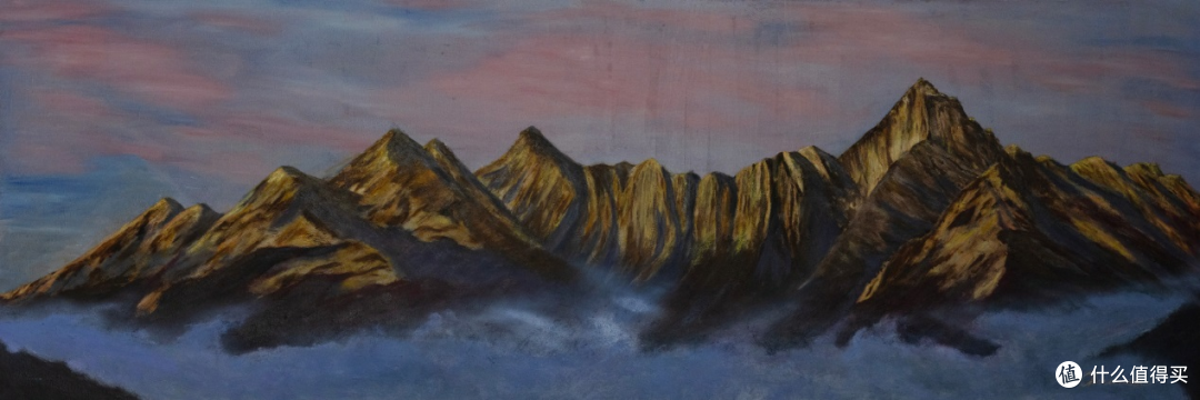 川石作品 返景·复照7 布面油画 100×295cm