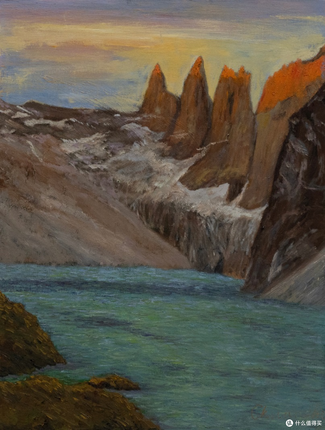 川石作品 返景·复照8 布面油画 80×60cm