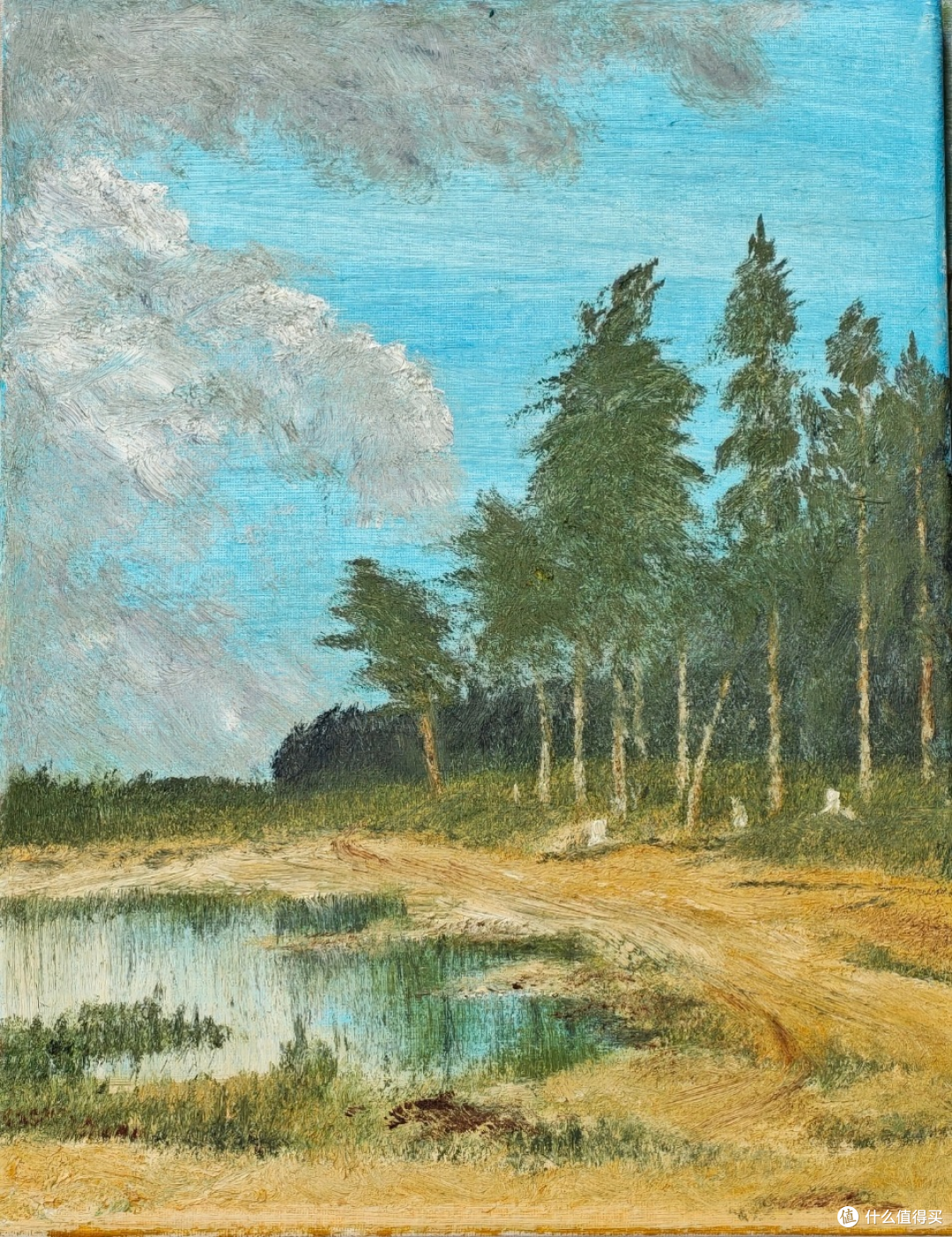 川石作品 未校准的独白1 纸板油画 40×30cm
