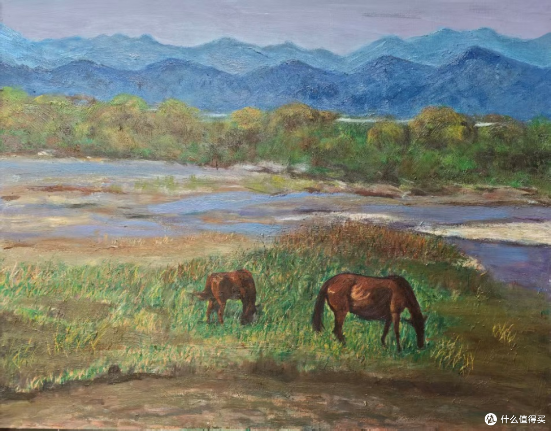 川石作品 返景·复照16 布面油画 80×100cm