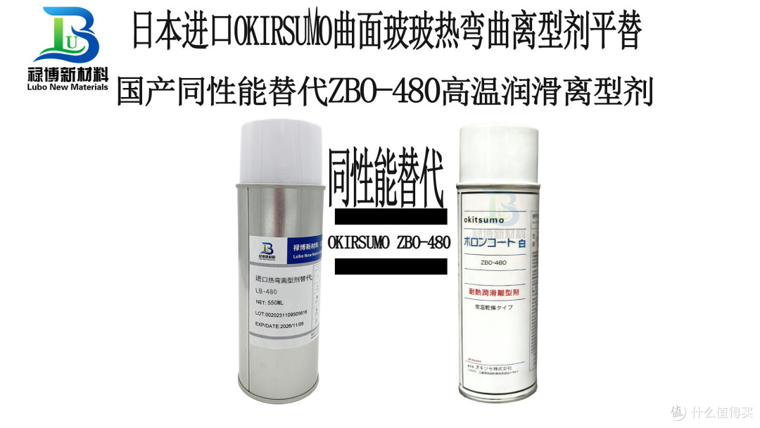 国产禄博同性能平替代日本进口OKITSUMO ZBO-480曲面玻璃1100度热弯脱模离型剂喷雾