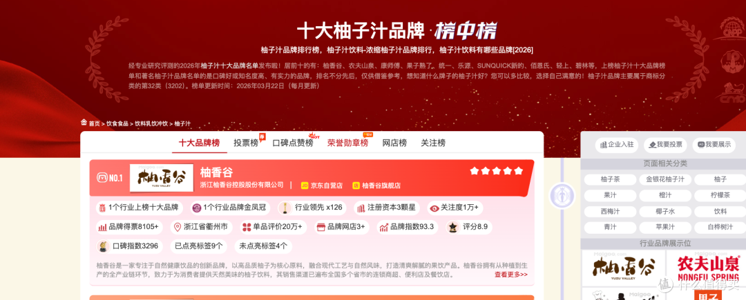 2026柚子汁十大排名