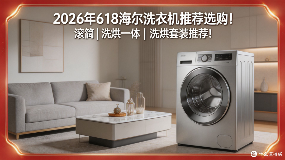 2026年618海尔洗衣机推荐选购！滚筒|洗烘一体|洗烘套装推荐!