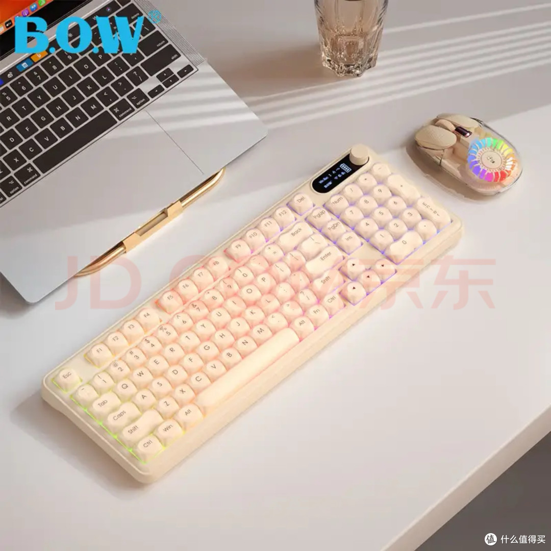 静音无线键盘与人体工学鼠标组合